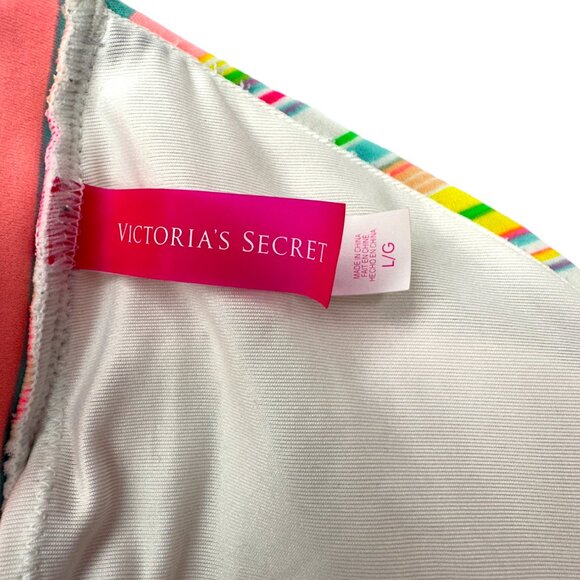 Victoria's Secret Bright Stripes Halter Swim Top (L) - Picture 7 of 8